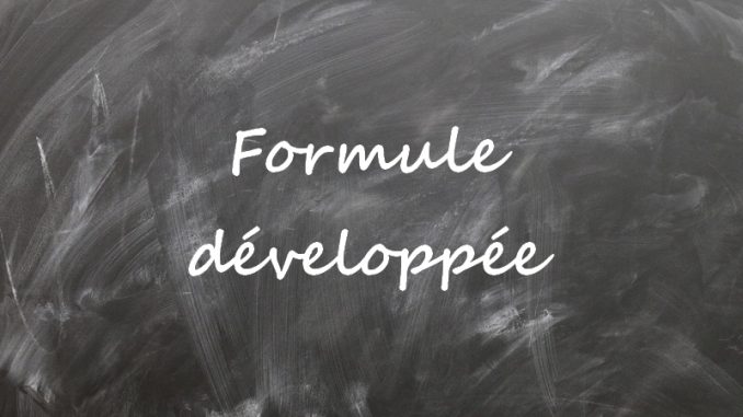 formule-developpe formule developpée