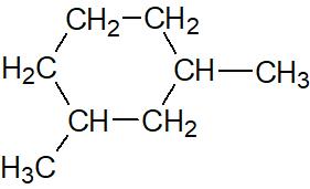 Exemple d'alcane cyclique: le 1,3-dimethylcyclohexane