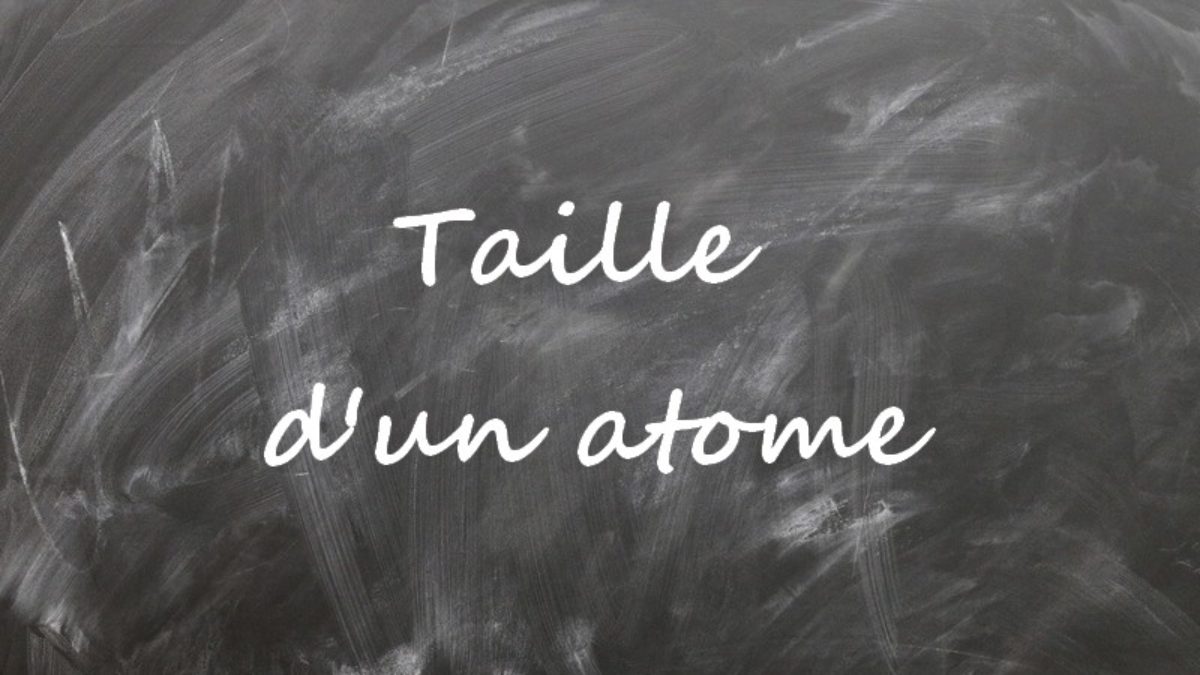 Comment Calculer Le Diametre Dun Atome Taille d'un atome | Cours de chimie niveau seconde