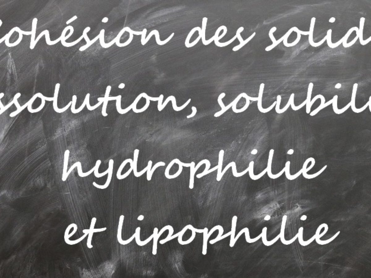 Quel Schéma Permet De Représenter La Reconnaissance Des Ions Hydrogène Cohésion des solides, dissolution, solubilité, hydrophilie et lipophilie | Cours de première spécialité