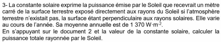 Puissance Rayonnée Par La Lune Corrigé