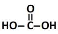 formule semi-développée de l'acide carbonique