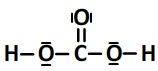 Schéma de Lewis de l'acide carbonique