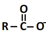 formule semi-développée de l'ion carboxylate