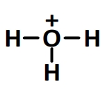 Formule développée de l'ion oxonium-hydronium H3O+