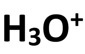 Formule de l'ion oxonium hydronium H3O+